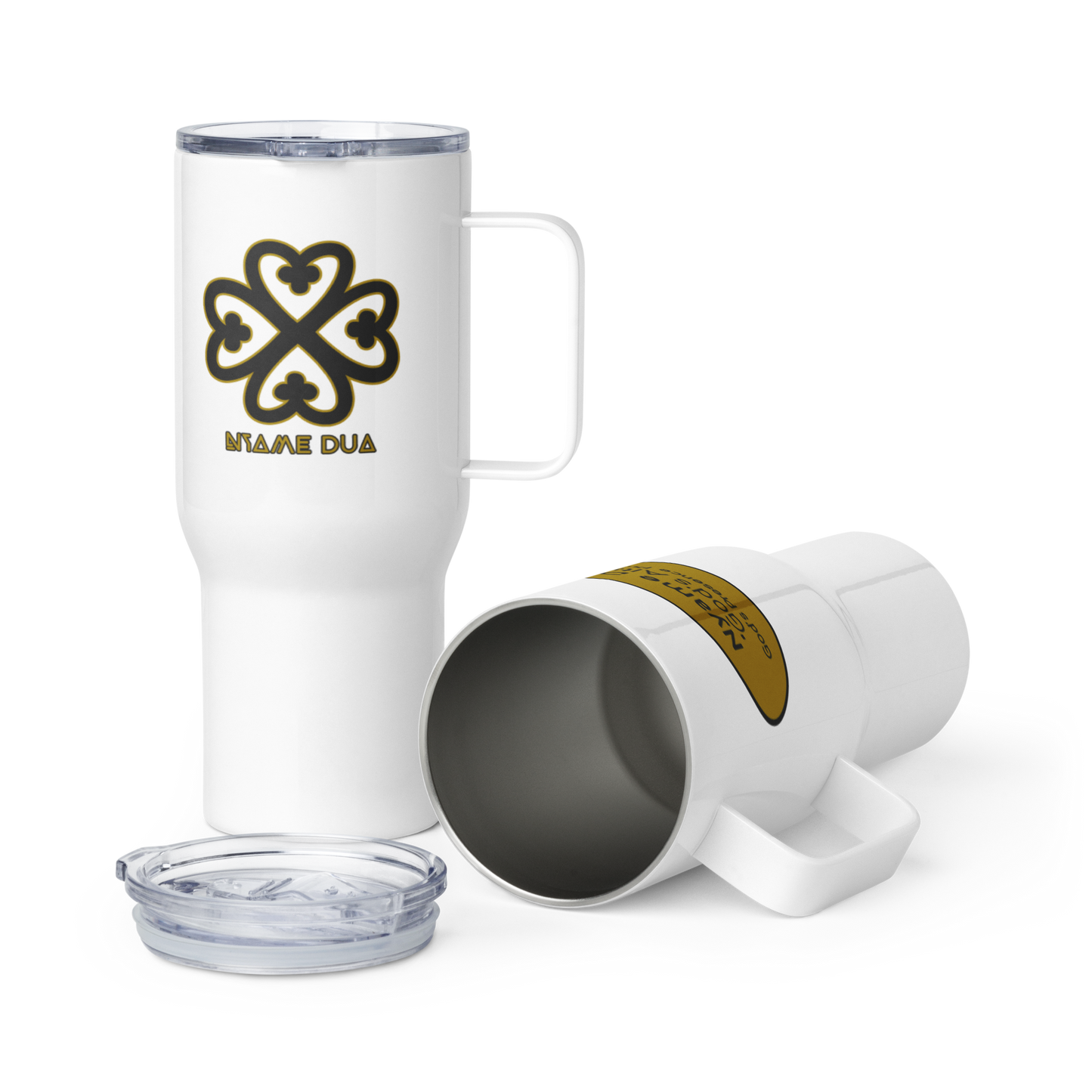 25 oz Stainless Steel Mug Adinkra Symbol "Nyame Dua" God's Altar