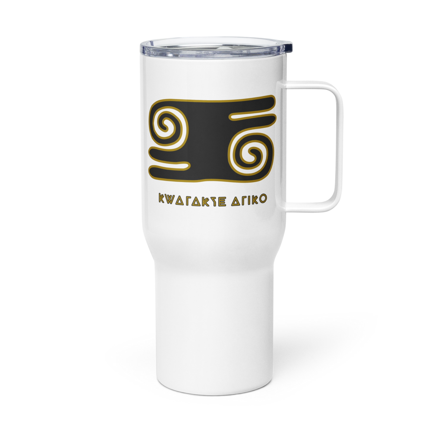 25 oz Stainless Steel Mug Adinkra Symbol "Kwatakye Atiko" Captain's Head